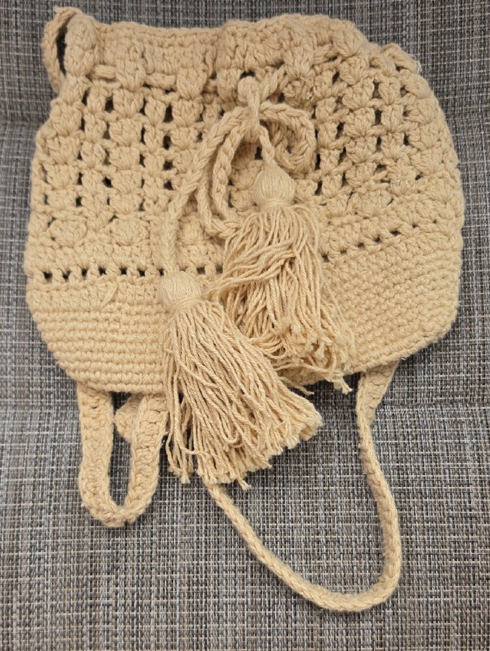 Crochet Pouch Drawstring Crossbody Bag